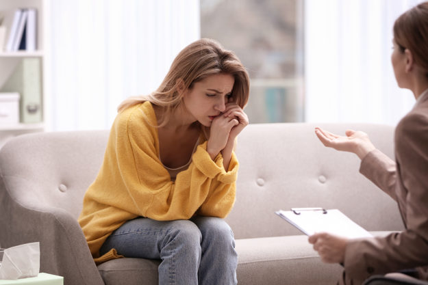 a woman asks her therapist what are co-occurring disorders